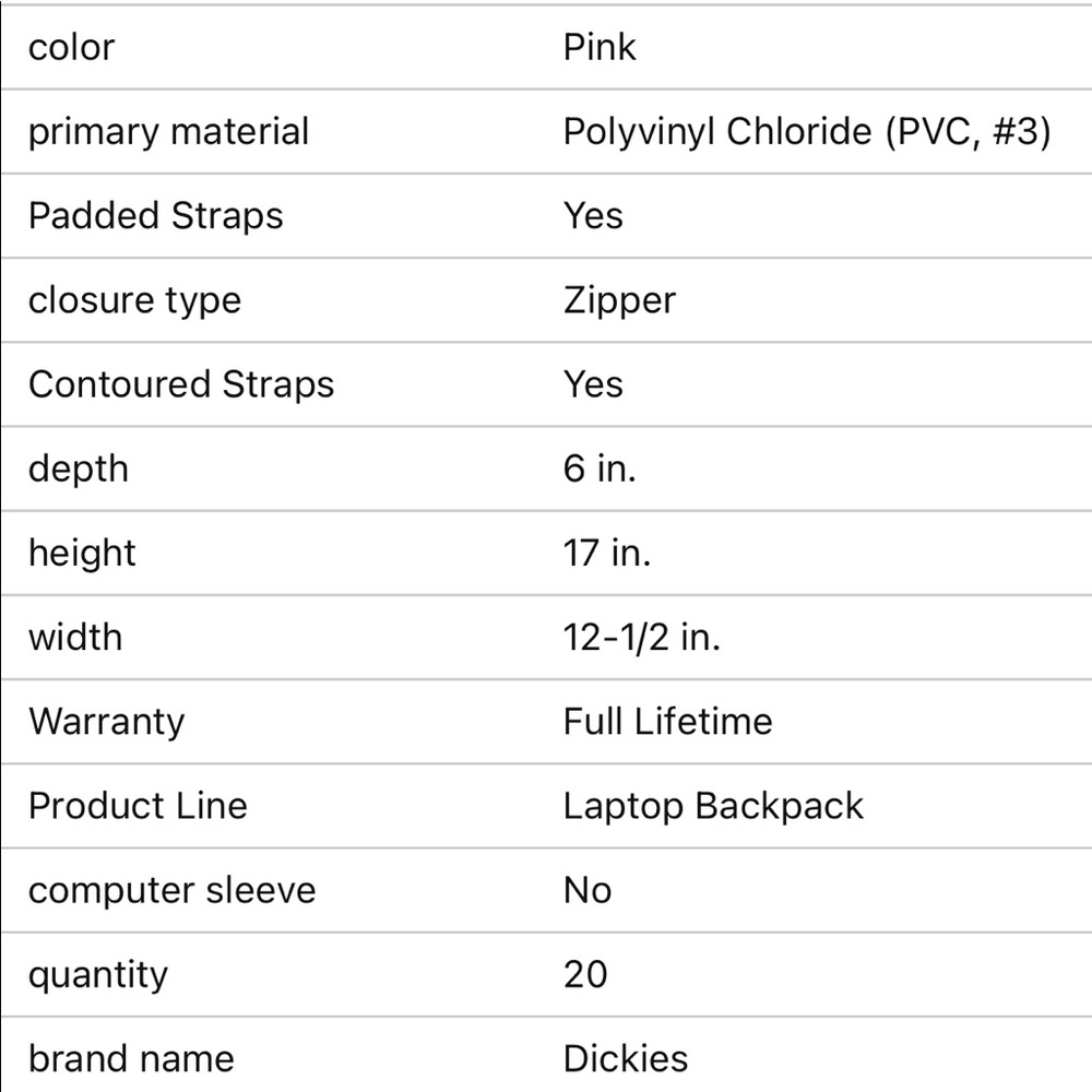 Dickies Clear Student Backpack, - Picture 4 of 16